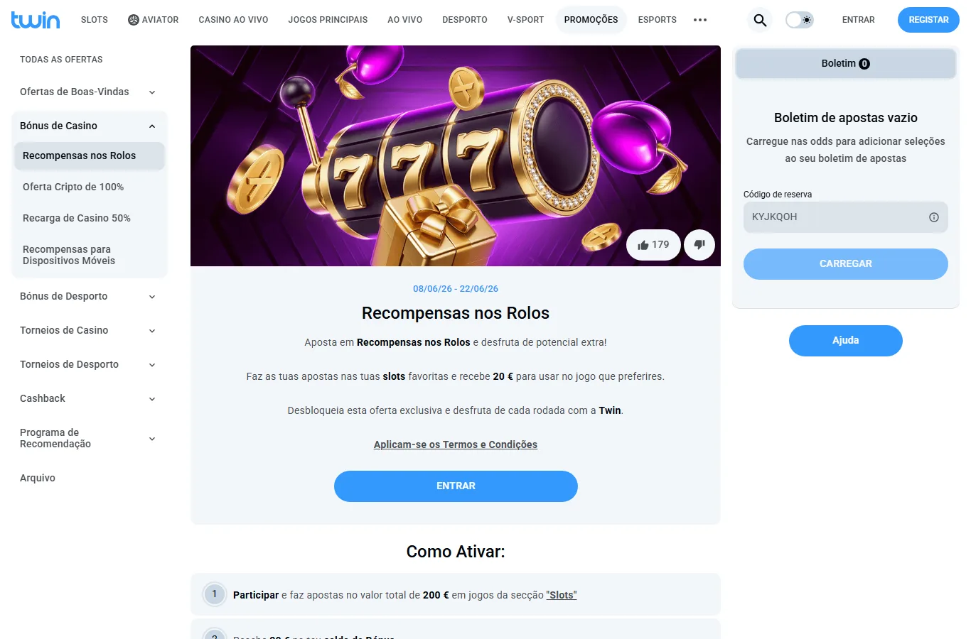 Interface Twin: Ler condições